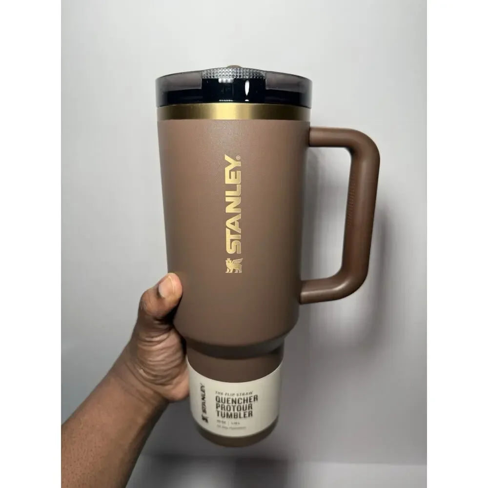 Stanley Limited Edition ESPRESSO GOLD 40oz Flowstate Quencher Tumbler BNWT - Picture 4 of 7